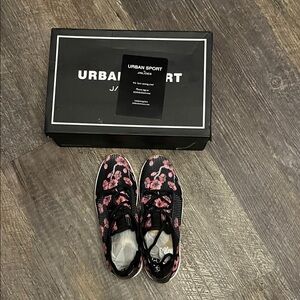 Black and Pink Women's Sneakers
